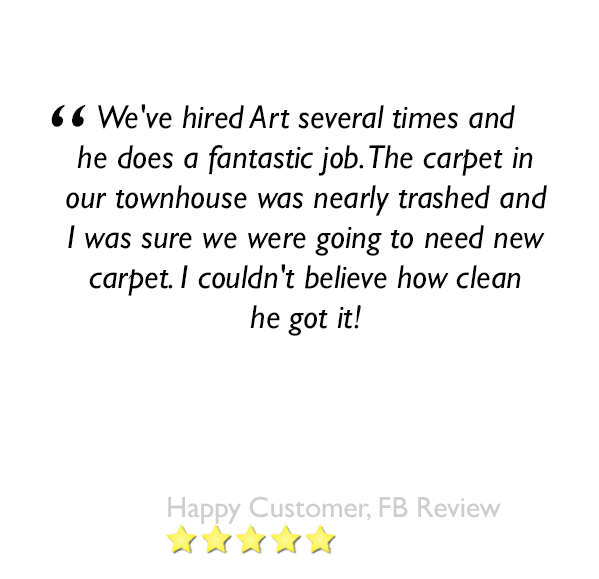 Another 5 star review about our carpet cleaning service in orlando florida