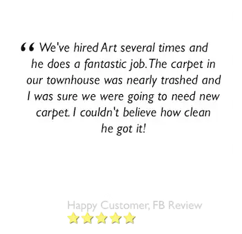 carpet cleaning review of customer who used our services several times and had great results